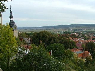 Blick vom Hausmannsturm ber Bad Frankenhausen (mit Oberkirche)