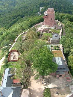 Oberburg Kyffhausen, vom Denkmal aus