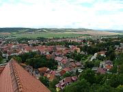 Blick vom Bergfried ber die Stadt