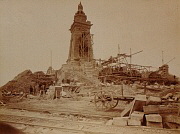 Beim Bau des Kyffhäuserdenkmals um 1895