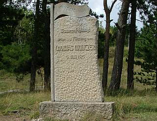 Gedenkstein auf dem Schlachtberg